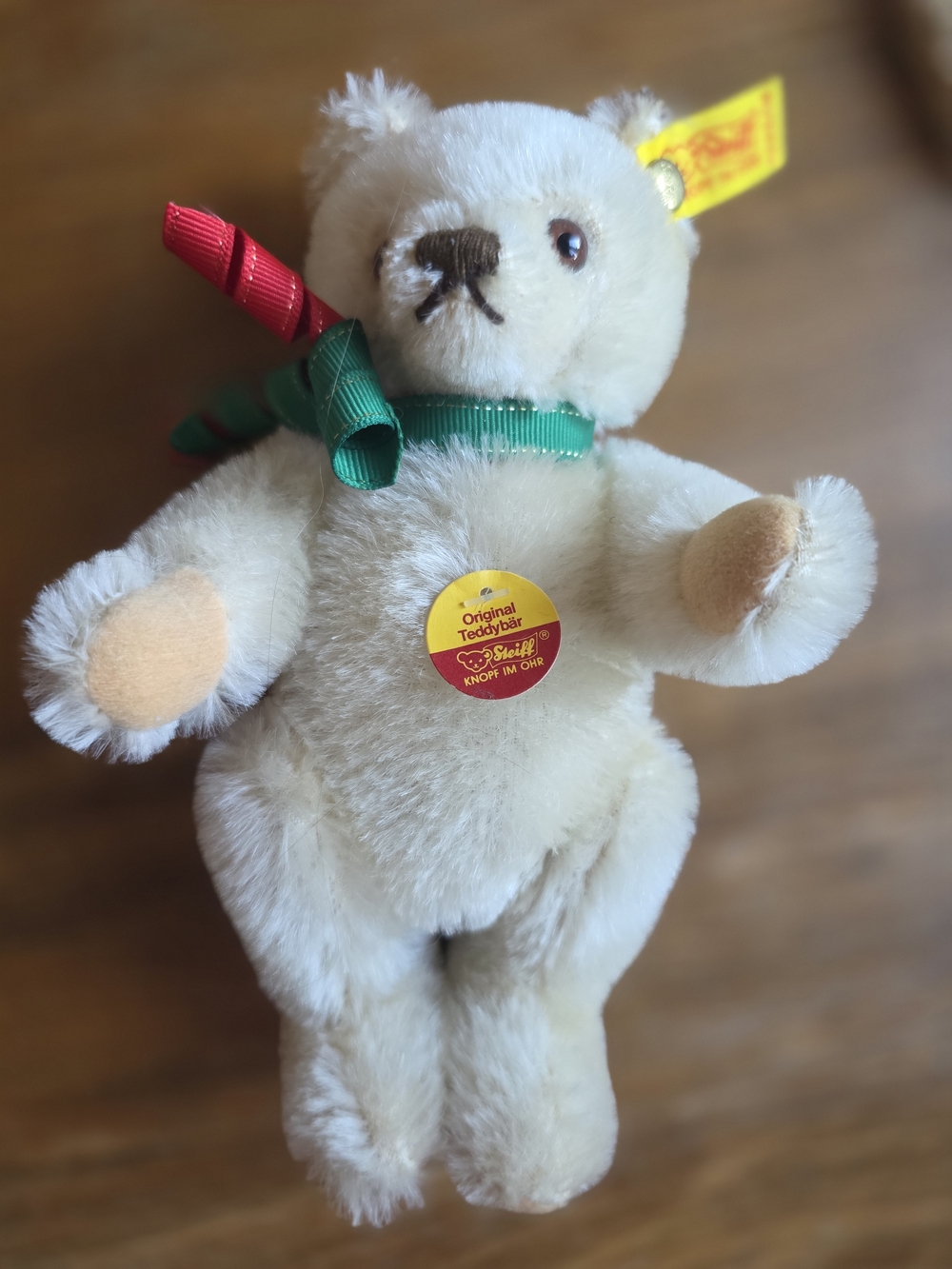 Vintage 1980s Steiff Original White Mohair Bear - Picture 2 of 5